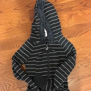 Lululemon Blue and White Striped Hoodie